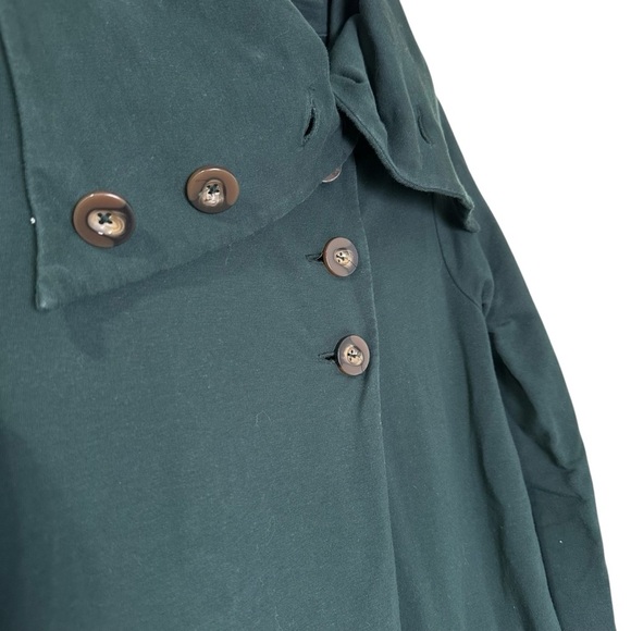 Lilla P Women’s M Forest Green Funnel Neck Swing Sweater Coat - Picture 2 of 5